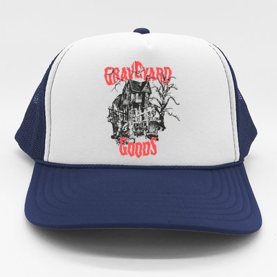 Graveyard Goods A Dark Damp House Trucker Hat