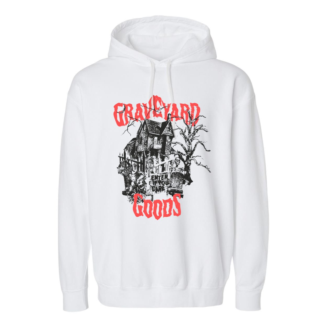 Graveyard Goods A Dark Damp House Garment-Dyed Fleece Hoodie