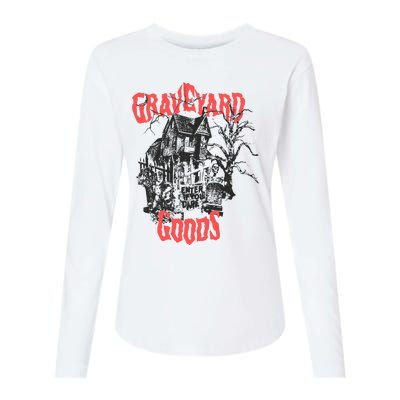 Graveyard Goods A Dark Damp House Womens Cotton Relaxed Long Sleeve T-Shirt