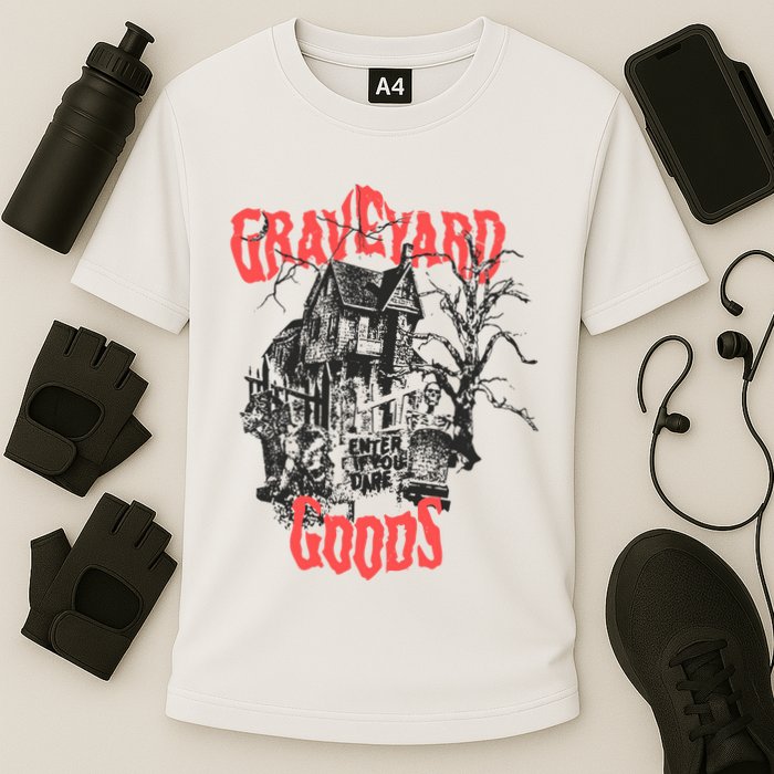 Graveyard Goods A Dark Damp House Cooling Performance Crew T-Shirt