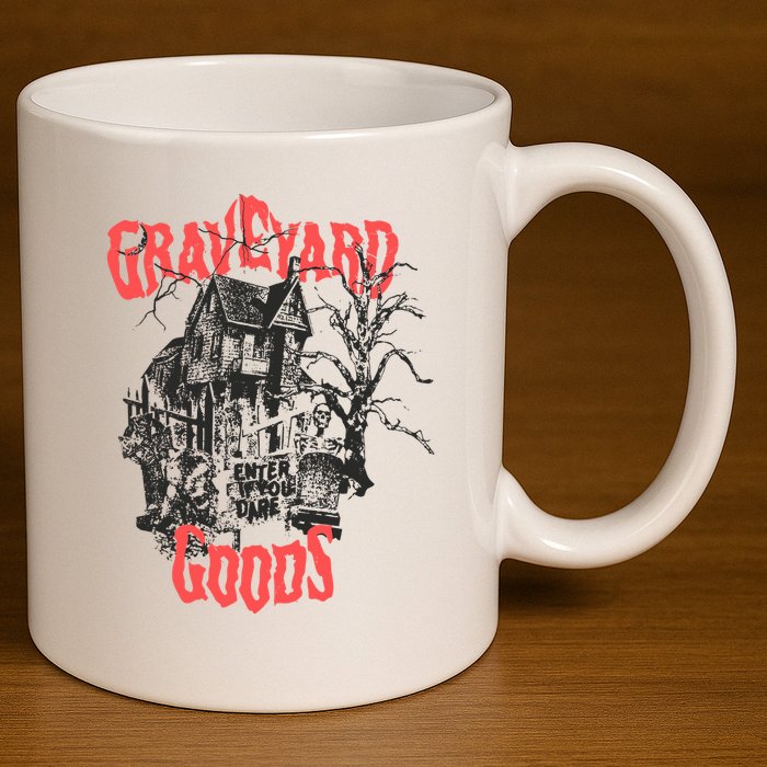 Graveyard Goods A Dark Damp House 11oz C Handle Ceramic Mug
