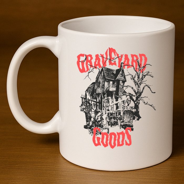 Graveyard Goods A Dark Damp House 11oz C Handle Ceramic Mug