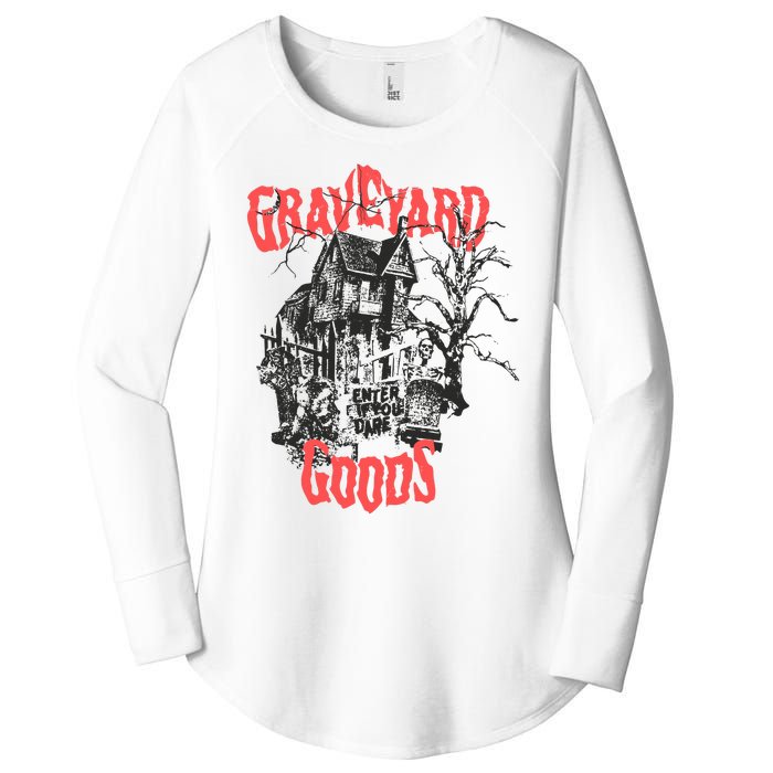 Graveyard Goods A Dark Damp House Women's Perfect Tri Tunic Long Sleeve Shirt