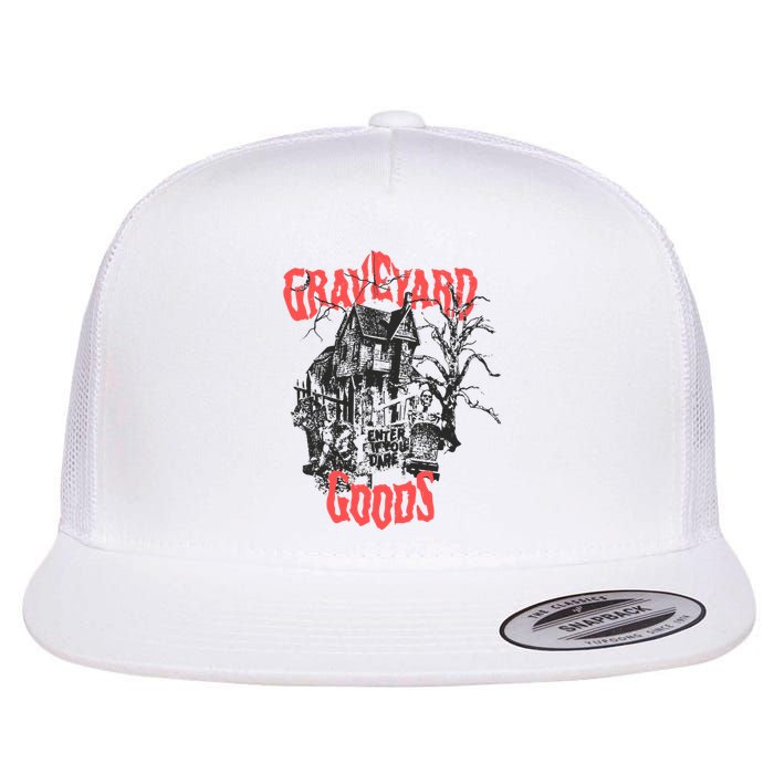 Graveyard Goods A Dark Damp House Flat Bill Trucker Hat