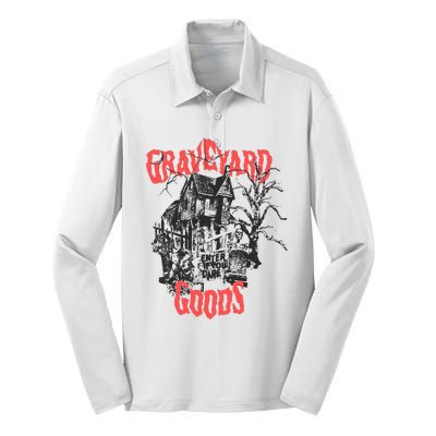 Graveyard Goods A Dark Damp House Silk Touch Performance Long Sleeve Polo