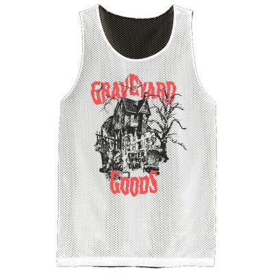 Graveyard Goods A Dark Damp House Mesh Reversible Basketball Jersey Tank