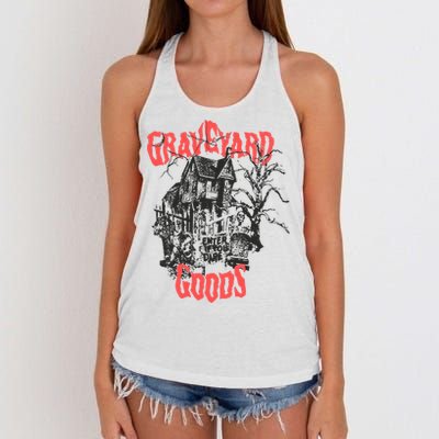 Graveyard Goods A Dark Damp House Women's Knotted Racerback Tank