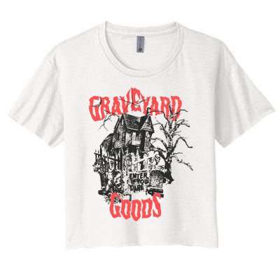 Graveyard Goods A Dark Damp House Women's Crop Top Tee