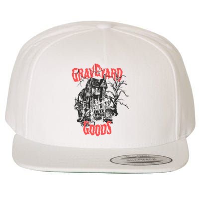 Graveyard Goods A Dark Damp House Wool Snapback Cap