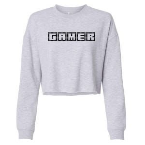 Gamer Gaming And Cool Video Games Gift Cropped Pullover Crew