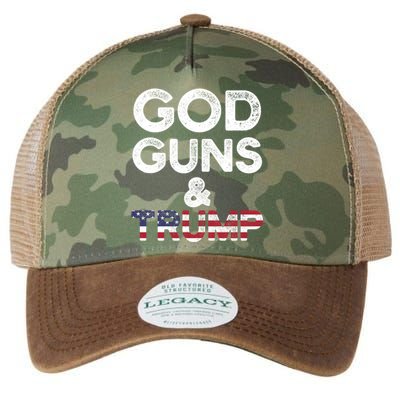 God Guns And Trump Cute Gift 2nd Amendment Pro Gun Meaningful Gift Legacy Tie Dye Trucker Hat