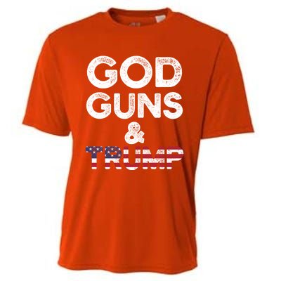 God Guns And Trump Cute Gift 2nd Amendment Pro Gun Meaningful Gift Cooling Performance Crew T-Shirt