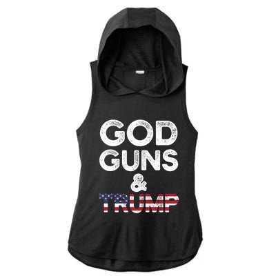 God Guns And Trump Cute Gift 2nd Amendment Pro Gun Meaningful Gift Ladies PosiCharge Tri-Blend Wicking Draft Hoodie Tank