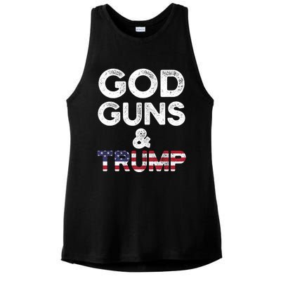 God Guns And Trump Cute Gift 2nd Amendment Pro Gun Meaningful Gift Ladies PosiCharge Tri-Blend Wicking Tank