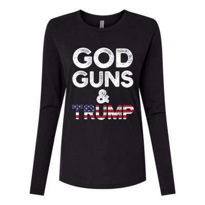 God Guns And Trump Cute Gift 2nd Amendment Pro Gun Meaningful Gift Womens Cotton Relaxed Long Sleeve T-Shirt