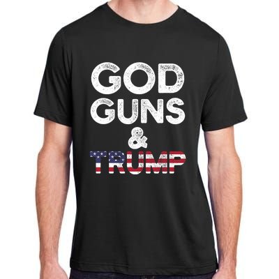 God Guns And Trump Cute Gift 2nd Amendment Pro Gun Meaningful Gift Adult ChromaSoft Performance T-Shirt