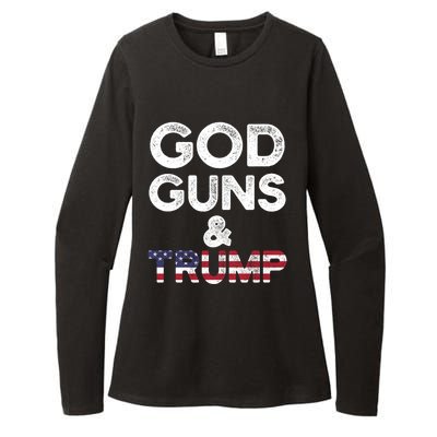 God Guns And Trump Cute Gift 2nd Amendment Pro Gun Meaningful Gift Womens CVC Long Sleeve Shirt