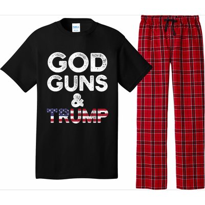 God Guns And Trump Cute Gift 2nd Amendment Pro Gun Meaningful Gift Pajama Set