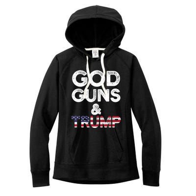 God Guns And Trump Cute Gift 2nd Amendment Pro Gun Meaningful Gift Women's Fleece Hoodie