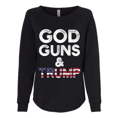 God Guns And Trump Cute Gift 2nd Amendment Pro Gun Meaningful Gift Womens California Wash Sweatshirt