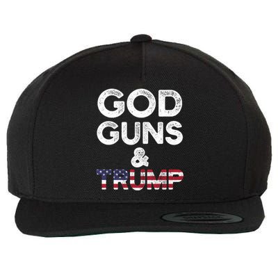 God Guns And Trump Cute Gift 2nd Amendment Pro Gun Meaningful Gift Wool Snapback Cap