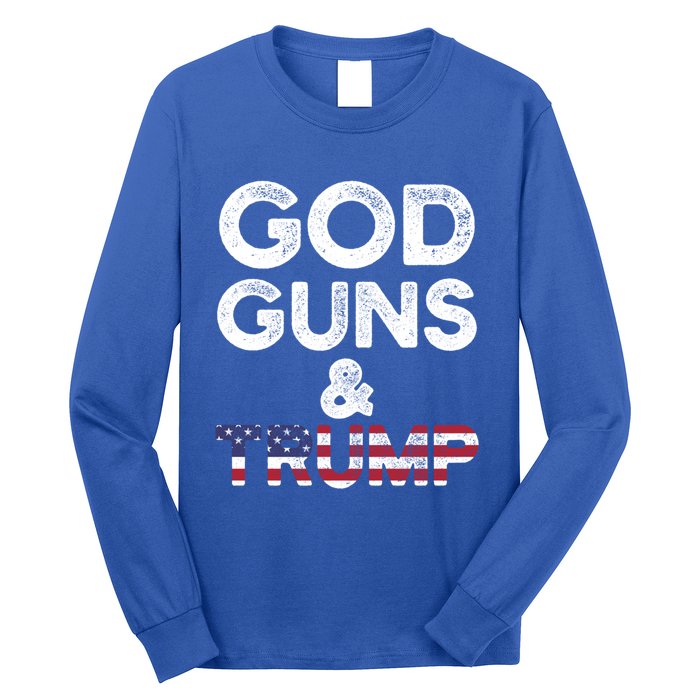 God Guns And Trump Cute Gift 2nd Amendment Pro Gun Meaningful Gift Long Sleeve Shirt