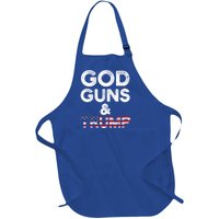 God Guns And Trump Cute Gift 2nd Amendment Pro Gun Meaningful Gift Full-Length Apron With Pockets