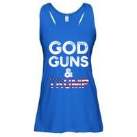 God Guns And Trump Cute Gift 2nd Amendment Pro Gun Meaningful Gift Ladies Essential Flowy Tank