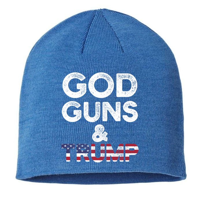 God Guns And Trump Cute Gift 2nd Amendment Pro Gun Meaningful Gift Sustainable Beanie