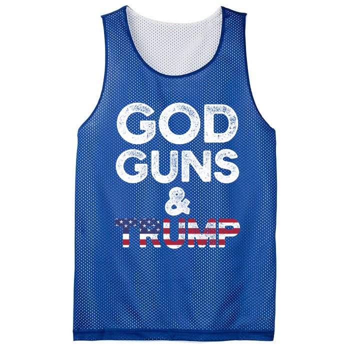 God Guns And Trump Cute Gift 2nd Amendment Pro Gun Meaningful Gift Mesh Reversible Basketball Jersey Tank