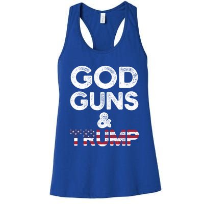 God Guns And Trump Cute Gift 2nd Amendment Pro Gun Meaningful Gift Women's Racerback Tank