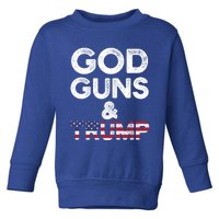 God Guns And Trump Cute Gift 2nd Amendment Pro Gun Meaningful Gift Toddler Sweatshirt