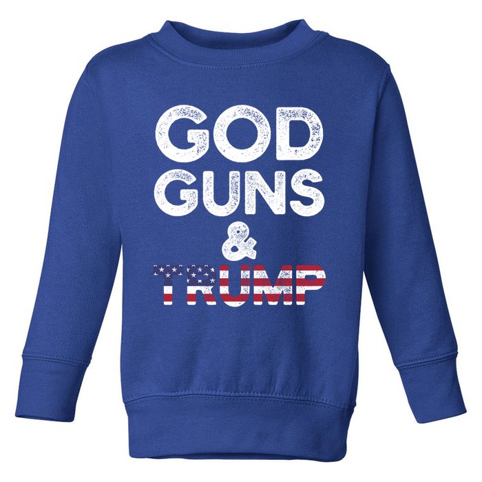 God Guns And Trump Cute Gift 2nd Amendment Pro Gun Meaningful Gift Toddler Sweatshirt