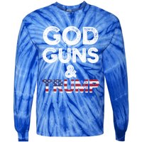 God Guns And Trump Cute Gift 2nd Amendment Pro Gun Meaningful Gift Tie-Dye Long Sleeve Shirt