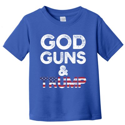 God Guns And Trump Cute Gift 2nd Amendment Pro Gun Meaningful Gift Toddler T-Shirt