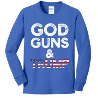 God Guns And Trump Cute Gift 2nd Amendment Pro Gun Meaningful Gift Kids Long Sleeve Shirt