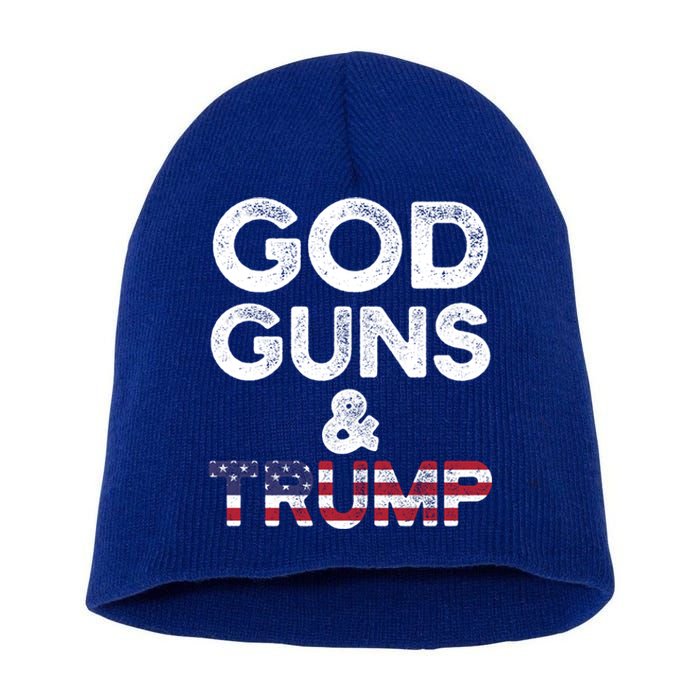 God Guns And Trump Cute Gift 2nd Amendment Pro Gun Meaningful Gift Short Acrylic Beanie