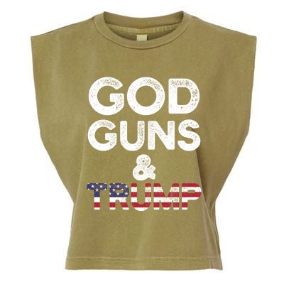 God Guns And Trump Cute Gift 2nd Amendment Pro Gun Meaningful Gift Garment-Dyed Women's Muscle Tee