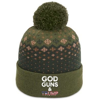 God Guns And Trump Cute Gift 2nd Amendment Pro Gun Meaningful Gift The Baniff Cuffed Pom Beanie