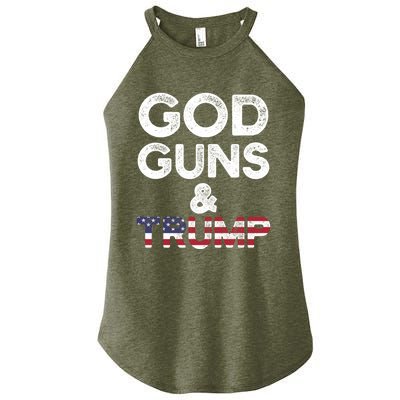 God Guns And Trump Cute Gift 2nd Amendment Pro Gun Meaningful Gift Women's Perfect Tri Rocker Tank