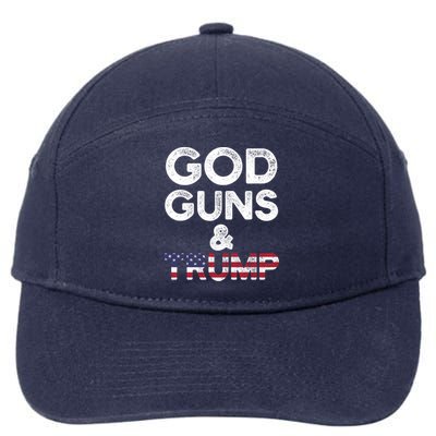 God Guns And Trump Cute Gift 2nd Amendment Pro Gun Meaningful Gift 7-Panel Snapback Hat