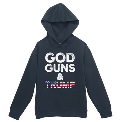 God Guns And Trump Cute Gift 2nd Amendment Pro Gun Meaningful Gift Urban Pullover Hoodie