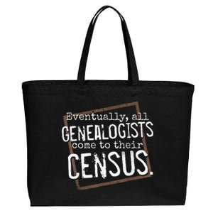 Genealogy Gift All Genealogists Come To Their Census Pun Cotton Canvas Jumbo Tote