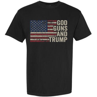 God Guns And Trump Pro God Gun Republican Usa Flag Garment-Dyed Heavyweight T-Shirt