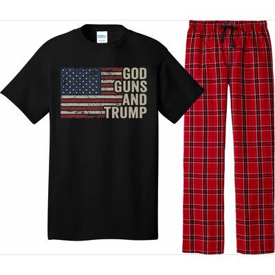 God Guns And Trump Pro God Gun Republican Usa Flag Pajama Set