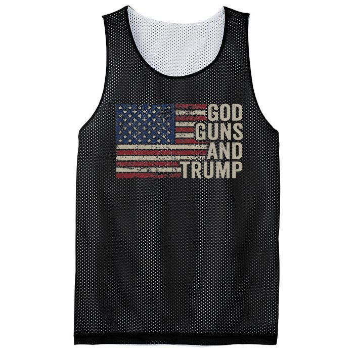 God Guns And Trump Pro God Gun Republican Usa Flag Mesh Reversible Basketball Jersey Tank