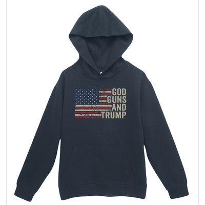 God Guns And Trump Pro God Gun Republican Usa Flag Urban Pullover Hoodie