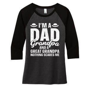 Great Grandpa Art For Great Grandfather Day Women's Tri-Blend 3/4-Sleeve Raglan Shirt