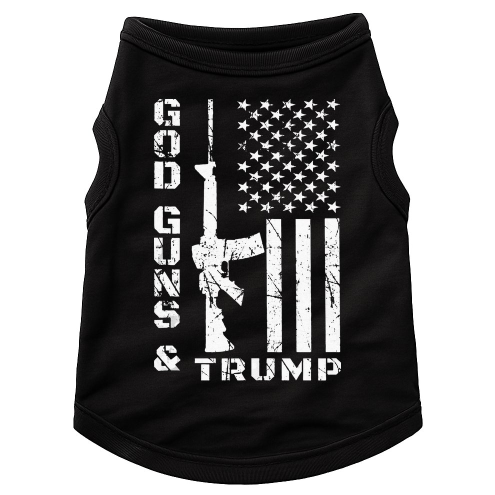 God Guns And Trump 2nd Amendment Flag AR15 Doggie Tank