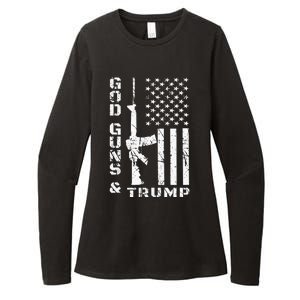 God Guns And Trump 2nd Amendment Flag AR15 Womens CVC Long Sleeve Shirt